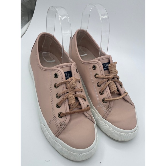 Sperry Shoes - Sperry Crest Vibe Womens 5.5 Rose Pink Leather Sneakers STS84336 Low Top Shoes